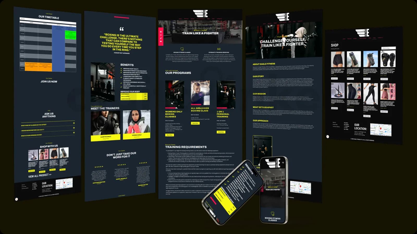 Eagle Fitness website